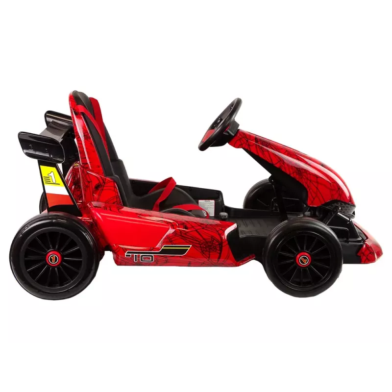Kart a bateria Spider LEAN CARS XMX619 pintado de vermelho