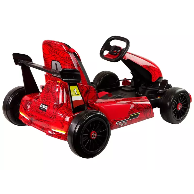 Kart a bateria Spider LEAN CARS XMX619 pintado de vermelho