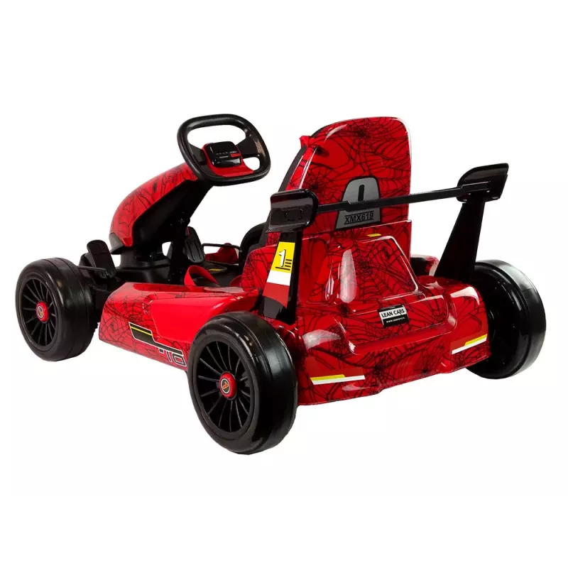 Kart a bateria Spider LEAN CARS XMX619 pintado de vermelho