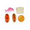 Conjunto de cachorro-quente LEAN TOYS para cortar ingredientes num cesto