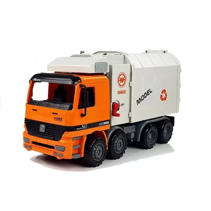 LEAN TOYS Camião de lixo motorizado com contentor