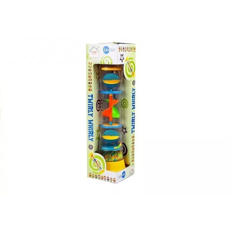 LEAN TOYS Coluna de atividades com chocalho Twirly Whirly