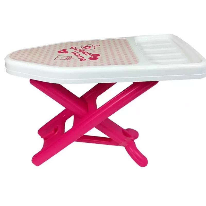 ROWE Conjunto de passar a ferro rosa com tábua de passar e cabides