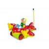 LEAN TOYS Avião R/C para bebé com volante de controlo remoto vermelho