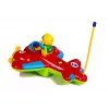 LEAN TOYS Avião R/C para bebé com volante de controlo remoto vermelho