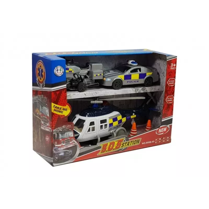 LEAN TOYS Conjunto de polícia com luz e som