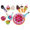 LEAN TOYS Conjunto de doces sobremesas gelado bolachas acessórios - conjunto de comida de brincar