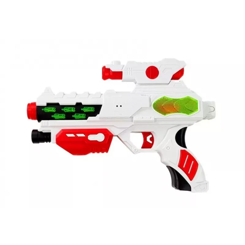 LEAN TOYS Pistola laser espacial com espada e máscara