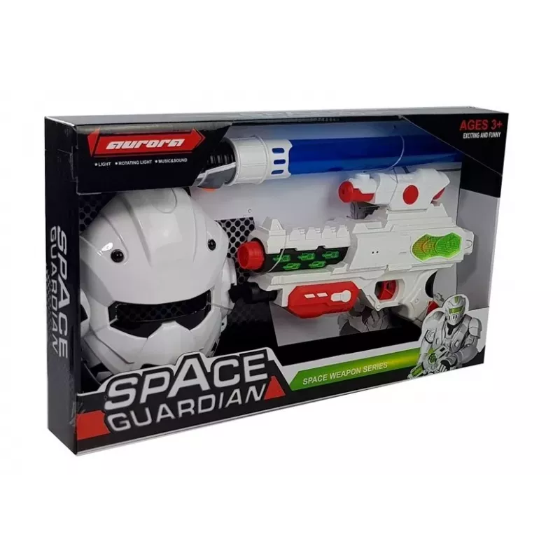 LEAN TOYS Pistola laser espacial com espada e máscara