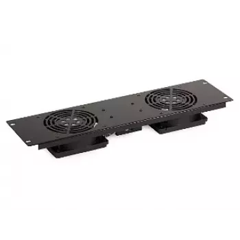 Painel de ventoinhas SIGNAL A19-2W para rack de 19 polegadas 2U 2 ventoinhas 160m³/h 230V preto