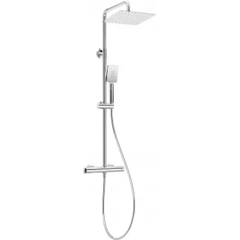 Chuveiro DEANTE com misturadora termostática - sistema de chuveiro de teto com chuveiro de mão, cromado, cabeça de 250 mm