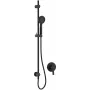 Conjunto de chuveiro encastrado DEANTE com barra, preto mate, cabeça de chuveiro quadrada de 250x250mm, série Arnika