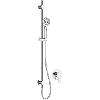 Conjunto de chuveiro encastrado DEANTE Arnika Nero com barra, preto mate, chuveiro de teto de 250mm, 2 saídas