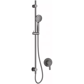Conjunto de chuveiro encastrado DEANTE com barra Arnika Nero preto mate