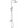DEANTE Chuveiro de teto com torneira, preto mate, cabeça de chuveiro 250 mm