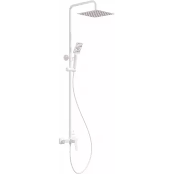 DEANTE Sistema de chuveiro de chuva com misturadora monocomando, redondo 250 mm, preto mate
