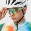 Óculos de ciclismo fotocromáticos Rockbros com proteção UV e inserto corretivo, preto transparente