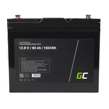 Bateria Greencell LiFePO4 para fotovoltaica, autocaravanas e barcos 12V 12,8V 80Ah