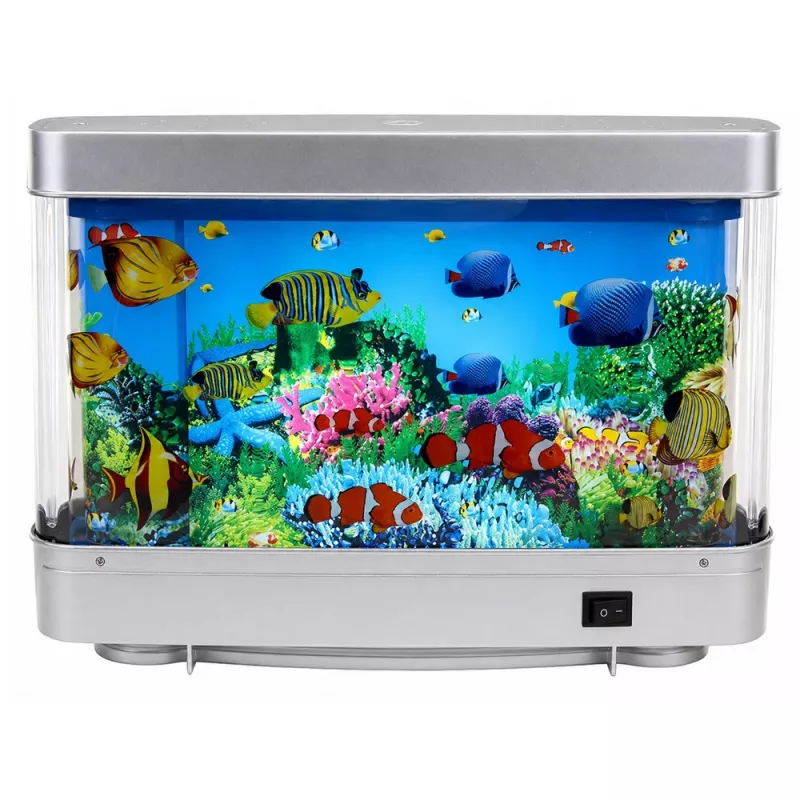 LEAN Luz noturna decorativa LED para aquário 3D peixe móvel colorido