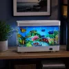 LEAN Luz noturna decorativa LED para aquário 3D peixe móvel colorido
