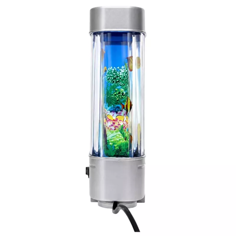 LEAN Luz noturna decorativa LED para aquário 3D peixe móvel colorido