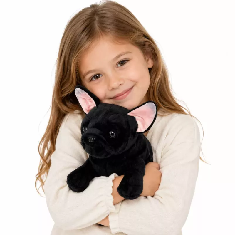 LEAN TOYS Peluche buldogue francês preto 22 cm