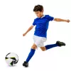 LEAN TOYS Bola de futebol de treino para relva natural, branca com padrão, tamanho 5 (22 cm)
