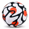 LEAN TOYS Bola de futebol de treino para relvados, branca e laranja, 22 cm, tamanho 5
