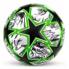 LEAN TOYS Bola de futebol de treino para relvado Green Stars 22cm tamanho 5
