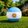 LEAN TOYS Bola de futebol de treino para relvado, cores da Argentina, 22 cm, tamanho 5