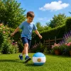 LEAN TOYS Bola de futebol de treino para relvado, cores da Argentina, 22 cm, tamanho 5