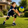 LEAN TOYS Bola de treino de voleibol, amarela e azul, 22 cm, tamanho 5