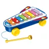 LEAN TOYS Piscina infantil foguetão sobre rodas nave espacial raquete azul
