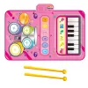 LEAN TOYS Tapete interativo de música e dança bateria piano educativo 2 em 1