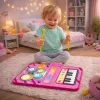 LEAN TOYS Tapete interativo de música e dança bateria piano educativo 2 em 1
