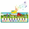 LEAN TOYS Brinquedo educativo tapete musical piano animais instrumentos sons 100x36 cm