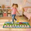 LEAN TOYS Brinquedo educativo tapete musical piano animais instrumentos sons 100x36 cm