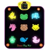 LEAN TOYS Tapete musical de dança com animais 5 modos 3 níveis de dificuldade luzes