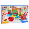 LEAN TOYS Carrinho de compras de supermercado interativo com scanner e balança
