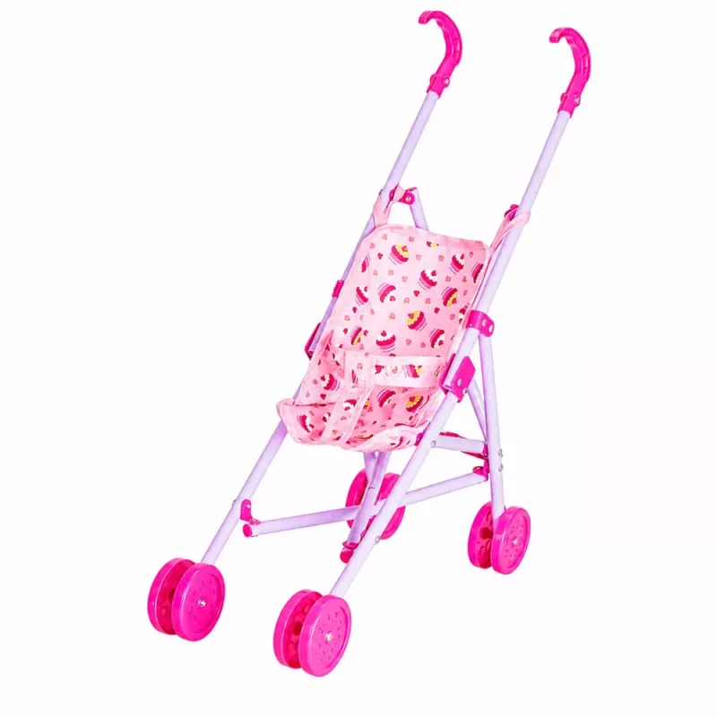 LEAN TOYS Boneca bebé interativa com função de fazer chichi, carrinho, berço e acessórios conjunto 3 em 1