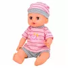 LEAN TOYS Boneca bebé interativa com função de fazer chichi, carrinho, berço e acessórios conjunto 3 em 1