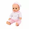 LEAN TOYS Conjunto interativo 3 em 1 boneca bebé com função de fazer chichi, carrinho e berço