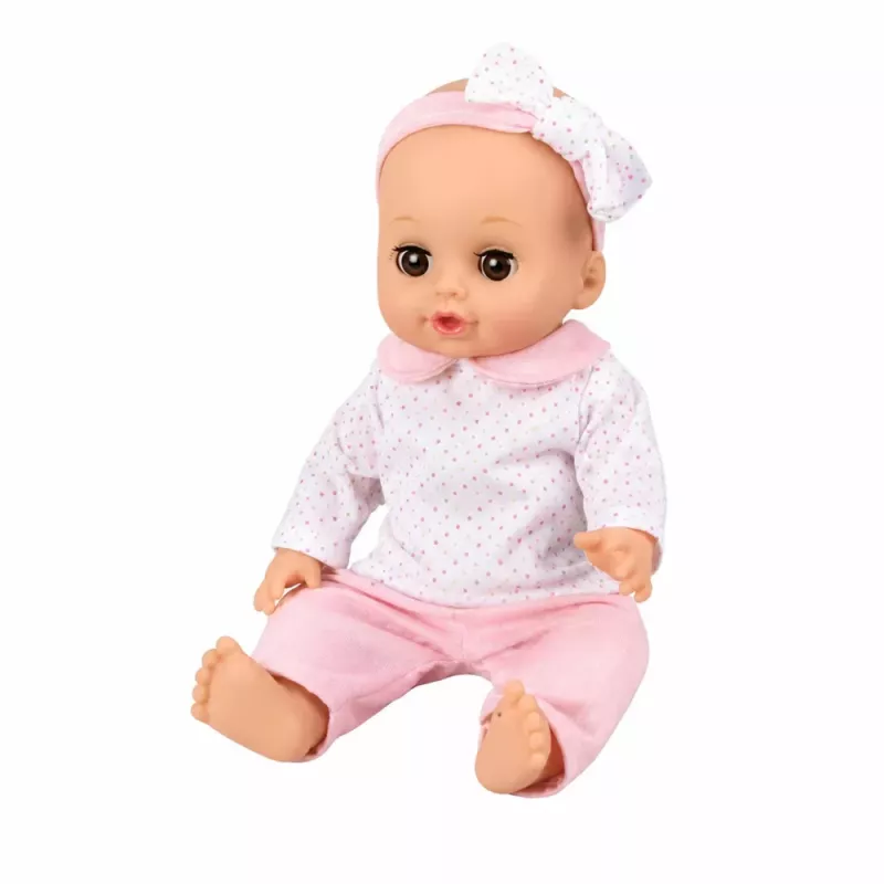 LEAN TOYS Conjunto interativo 3 em 1 boneca bebé com função de fazer chichi, carrinho e berço