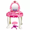 LEAN TOYS Penteadeira infantil com cadeira, luzes, secador, acessórios, sons, rosa