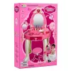 LEAN TOYS Penteadeira infantil com cadeira, luzes, secador, acessórios, sons, rosa