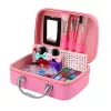 LEAN TOYS Conjunto de beleza bolsa de cosméticos para crianças acessórios de unhas secador 20 peças