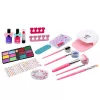 LEAN TOYS Conjunto de beleza bolsa de cosméticos para crianças acessórios de unhas secador 20 peças