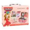LEAN TOYS Conjunto de beleza bolsa de cosméticos para crianças acessórios de unhas secador 20 peças