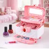 LEAN TOYS Conjunto de beleza para maquilhagem e unhas mala de cosméticos para crianças