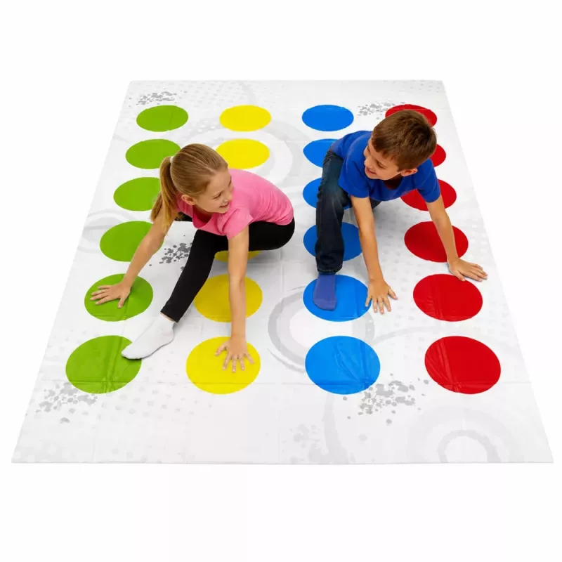 LEAN TOYS Jogo de destreza Twist tapete de movimento familiar social randomizer